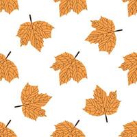 flat style leaf seamless pattern. Vintage sketch element for the design of labels, packaging and postcards. vector