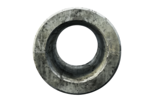 Concrete main wastage drain pipe isolated on transparent background. png