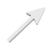 White Arrow Pointing Upwards with Sharp Tip on Transparent background png