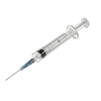 Syringe with Needle, Medical Device for Injecting Fluids on Transparent background png