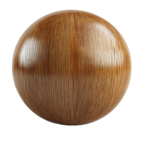 Light-Colored Wooden Ball with Visible Grain Patterns on Transparent background png