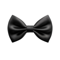 3D Rendering of Black Bow on Transparent background png