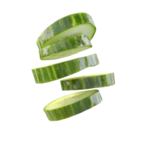 Stack of Green Cucumber Slices on Transparent background png