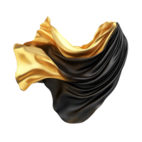 3D Rendering of Black Fabric on Transparent background png