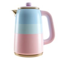 Pink and Blue Water Pitcher with Gold Handle AI-GeneratIive png