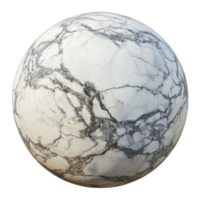 Marble Sphere with Natural Striped Pattern AI-GeneratIive png