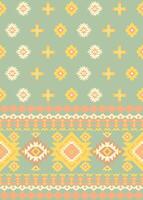 Pastel Tone colors, Abstract fabric pattern in a geometric style, American Indian tribe style vector
