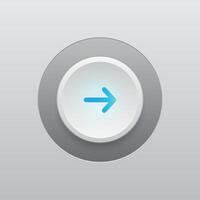 Forward Arrow Modern Button and LED Light vector