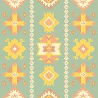Abstract fabric pattern in a geometric style, Pastel Tone colors, American Indian tribe style vector
