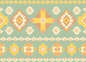 Geometric style, Abstract fabric pattern in a Pastel Tone colors, American Indian tribe style vector