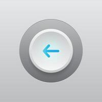 Backward Arrow Modern Button and LED Light vector