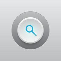 Search Modern Button and LED Light vector