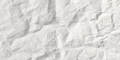Background with dusty gritty dot effect, texture of crumpled folded paper, grunge overlay. Old dirty notebook sheet, banner template, abrasions. vector