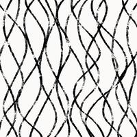 Square hand drawn pattern, pencil black chaotic curved vertical hatching on white background. Textured crosshatch, scribbles, strokes and lines, sketch. vector
