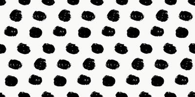 Seamless pattern with various doodle hand drawn uneven circles on light background. Cute textured brush strokes, wrapping paper. vector