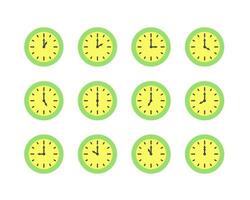 Summer clock icon design with lemon. Collection of fruit icons of time. vector