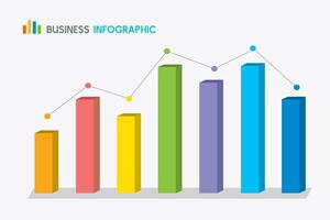 Bar Chart Graph Diagram Statistic Business Annual report colorful Infographic vector