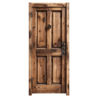 Distressed Wooden Close Door Isolated on a Transparent Background - Enhance Your Product Banner, Post, or Cover with a Rustic Look png
