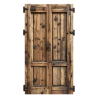 Charming Wooden Close Door Isolated on a Transparent Background - Perfect for Rustic and Vintage-Themed Product Banners, Posts, and Covers png