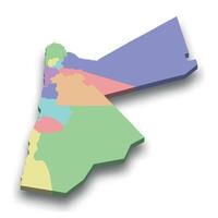 3d isometric colored map of Jordan vector