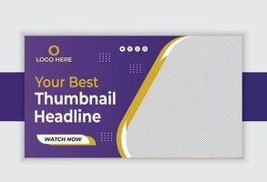 Youtube thumbnail or web banner template for business vector