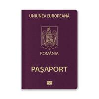 Romania Passport Cover with Gold Emblem and Text vector