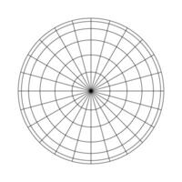 Earth planet globe grid of meridians and parallels vector
