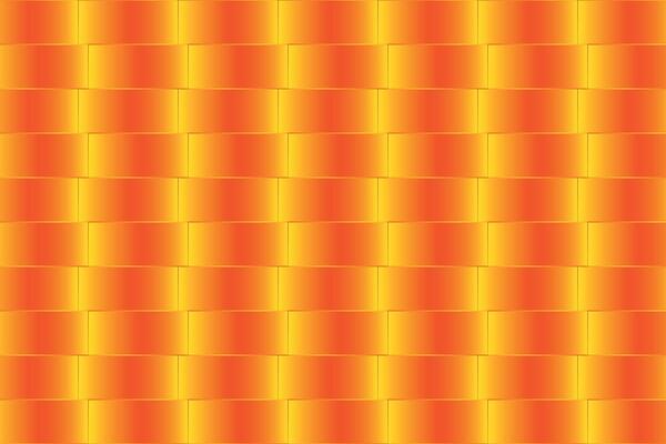 Cafe Wall Illusion with Orange Gradient Bricks