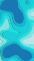 Vertical abstract layered paper cutout background with smooth morphing organic shapes in shades of blue. Topographical terrain map concept. Full HD and looping animation. video