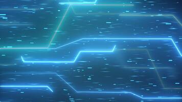 Data Pulse Vibrant Movement Across CPU Loop and Circuit Board Environments video