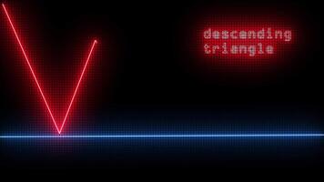 a neon sign that says descending triangle on it video