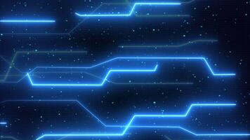 glowing lines Movement on Loop dark black Backgrounds with floating particles video