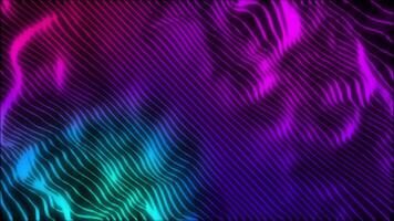 diagonal gradient neon Electric wavy pattern abstract background video