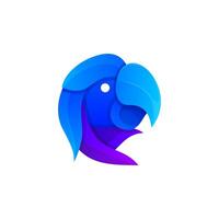 parrot abstract colorful logo design vector