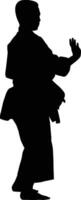 Men standing silhouette vector
