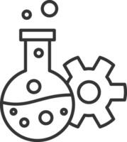 Laboratory setting icon outline style vector