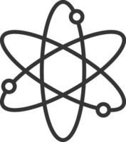 Atom icon outline style vector