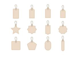 Set of Shape Paper price tag vector