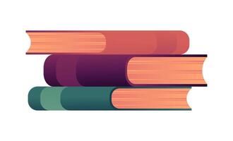 a stack of colorful books in a flat illustration representing knowledge and education designed with simplicity and minimalism perfect for educational materials and websites vector