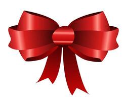 This image showcases a red bow illustration in format with a flat design and clear lines suitable for decorations and graphic design elements vector