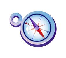 A colorful illustration of a compass featuring a vibrant design Displaying the directions of north south east west against a white background Ideal for themes such as travel and adventure vector