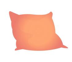 A simple orange pillow created in flat style Shows minimalistic design with clean lines and smooth shading reflecting a modern approach Perfect for decor themes vector