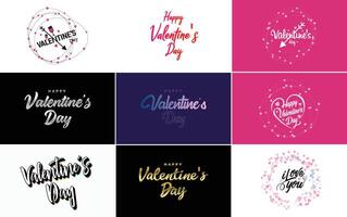Be My Valentine lettering with a heart design suitable for use in Valentine s Day cards and invitations vector
