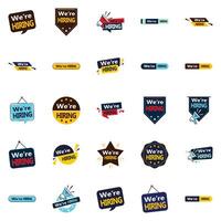 We re Hiring 25 Unique element Elements to Make Your Job Advertisements Pop vector