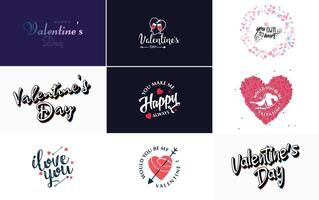 I Love You hand drawn lettering and calligraphy with a heart design suitable for use as a Valentine s Day greeting vector