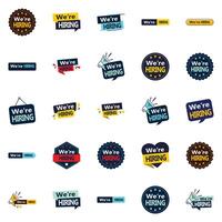 25 We re Hiring element Elements to Make Your Recruitment Efforts More Effective vector