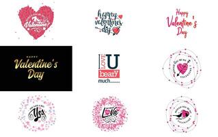 Be My Valentine lettering with a heart design suitable for use in Valentine s Day cards and invitations vector