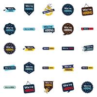 Find the Best Candidates with These 25 We re Hiring element Elements vector