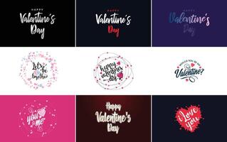 Be My Valentine lettering with a heart design suitable for use in Valentine s Day cards and invitations vector