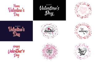 Love word art design with a heart shaped gradient background vector